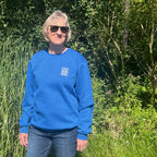 Blå sweatshirt Vesterhav På hjertet