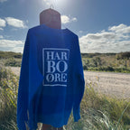 Blå sweatshirt Harboøre På ryggen