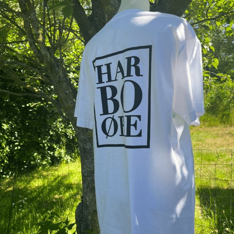 Hvid t-shirt Harboøre På ryggen